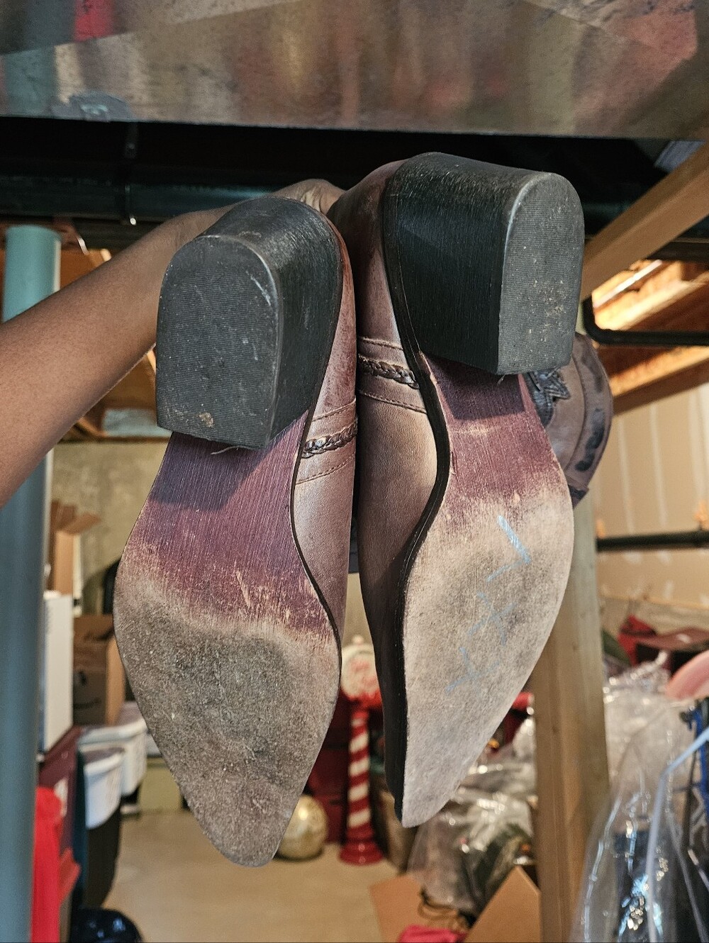Carlos by Carlos Santana Slinger Leather Cowboy Boots - Picture 11 of 15
